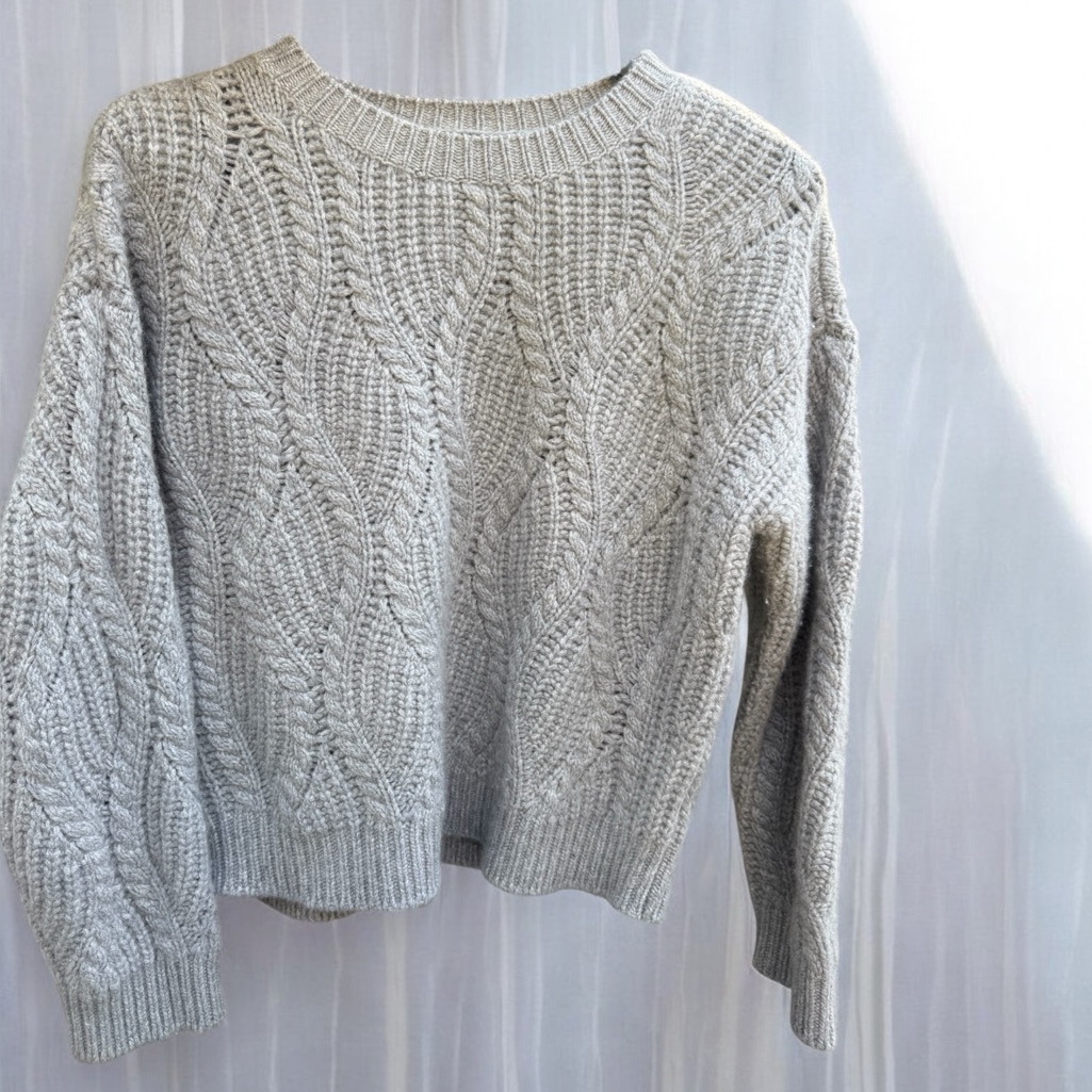 Repeat Luxury Cashmere Cable Knit Sweater